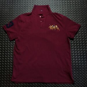 POLO RALPH LAUREN Custom Slim Fit Mesh Triple Pony Polo Shirt size XXL